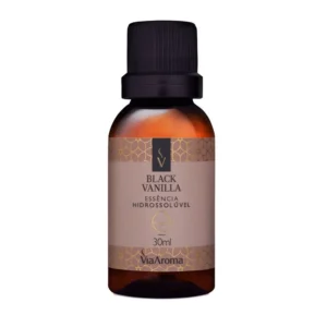 ESSÊNCIA HIDROSSOLÚVEL VIA AROMA 30ML BLACK VANILLA