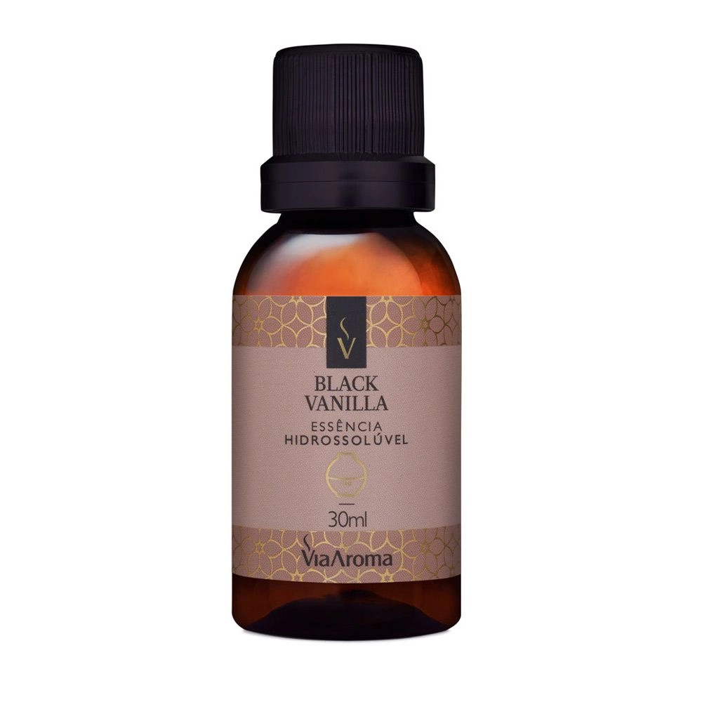 ESSÊNCIA HIDROSSOLÚVEL VIA AROMA 30ML BLACK VANILLA