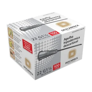 AGULHA HIPODÉRMICA DESCARTÁVEL 30X7 CINZA DESCARPACK
