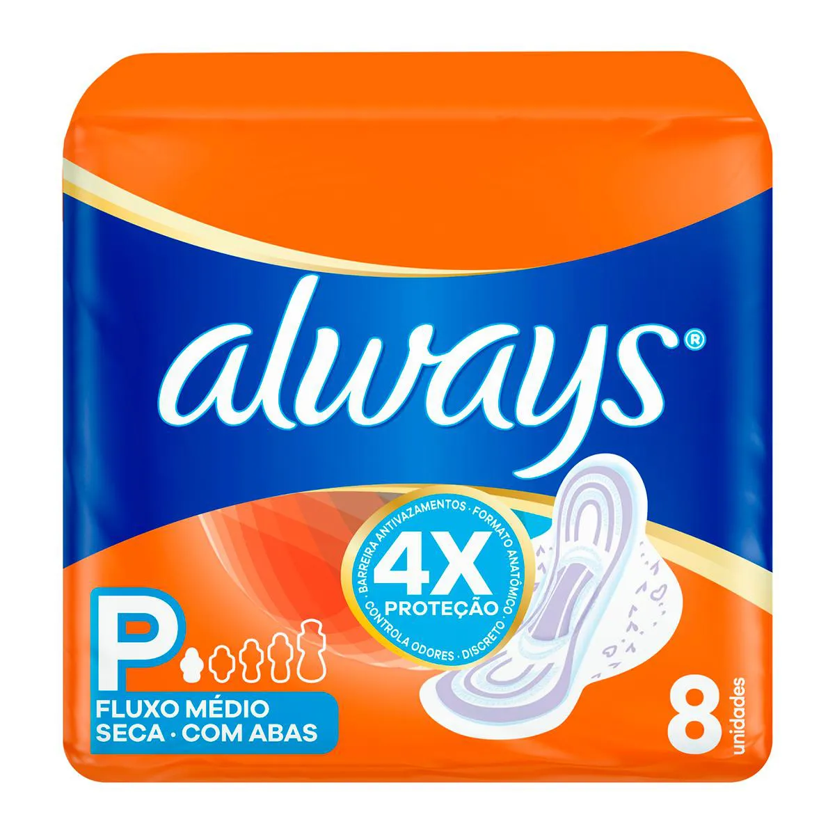 ABSORVENTE HIG. SECA C/ ABAS ALWAYS C/ 8