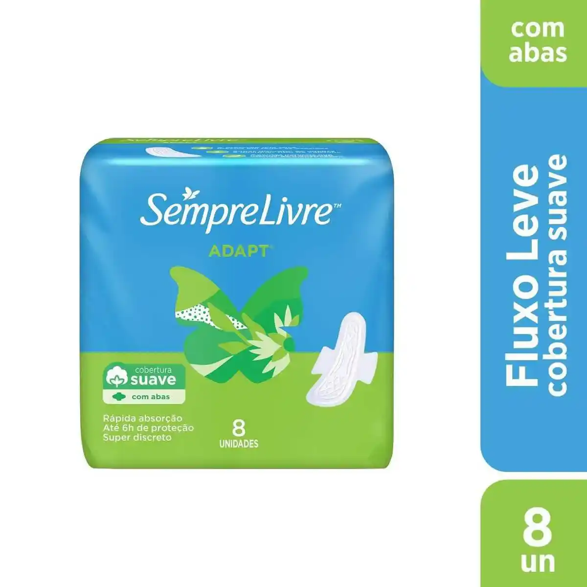 ABSORVENTE HIG. SEMPRE LIVRE ADAPT TODO DIA C/ ABAS C/8