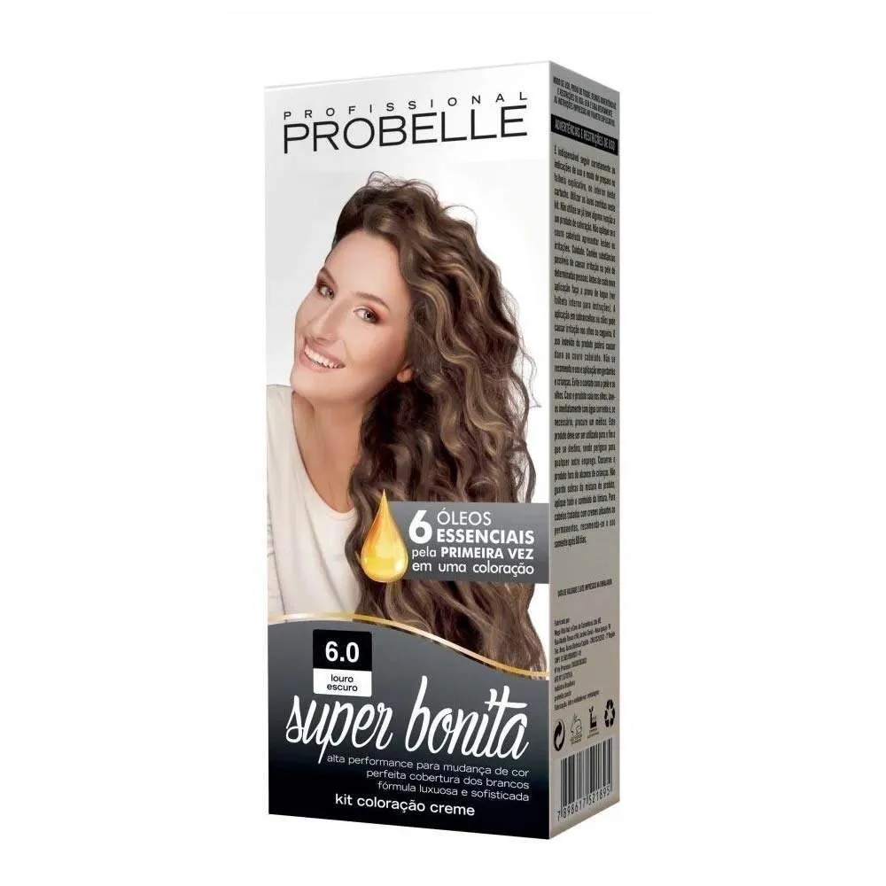TINTA CABELO SUPER BONITA PROBELLE LOURO ESCURO 6.0