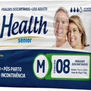 FRALDA GERIÁTRICA HEALTH SENIOR REGULAR M C/8