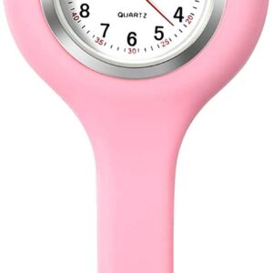 RELÓGIO LAPELA ENFERMAGEM ROSA