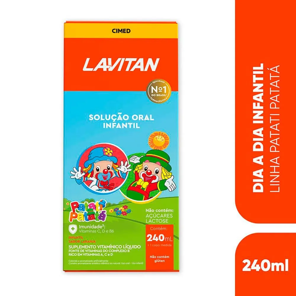 SUPL. LAVITAN KIDS SABOR LARANJA 240ML PATATI PATATA CIMED