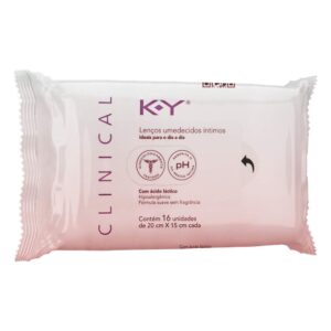 LENÇOS UMEDECIDOS ÍNTIMOS K-Y CLINICAL C/ 16