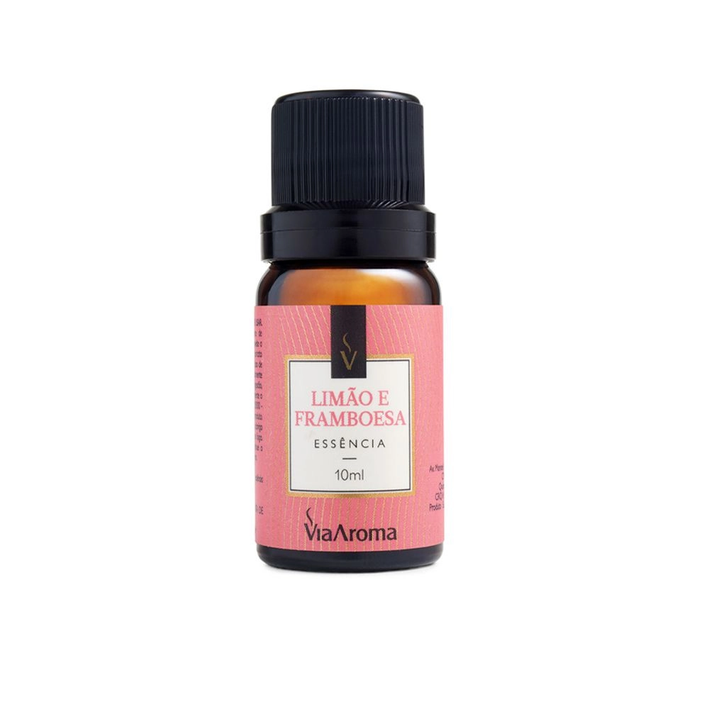 ESSÊNCIA VIA AROMA 10ML LIMÃO E FRAMBOESA