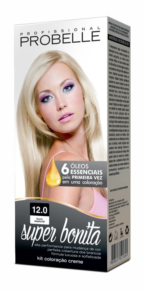 TINTA CABELO SUPER BONITA PROBELLE LOURO ESPECIAL 12.0