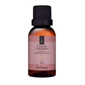 ESSÊNCIA HIDROSSOLÚVEL VIA AROMA 30ML FLOR DE CEREJEIRA