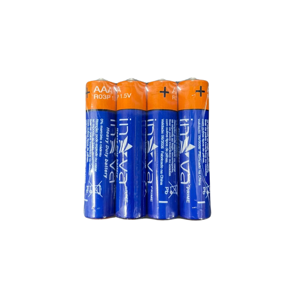 PILHA AAA PACK C/ 4 INOVA R03P 1.5V