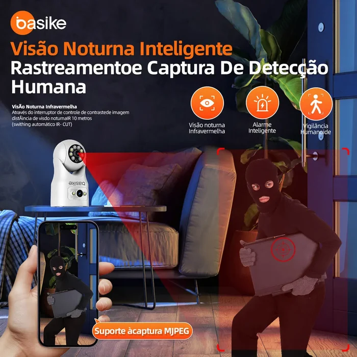 CÂMERA WIFI BASIKE BA-CAM003 IP44 - Imagem 2