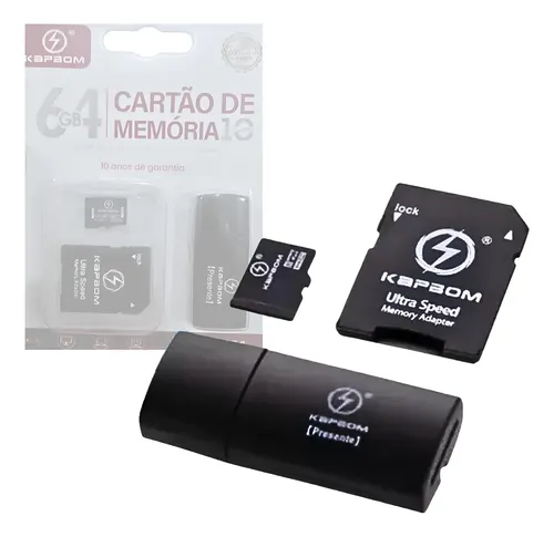 CARTÃO DE MEMÓRIA CLASS 10 64GB KAPBOM KA-M64