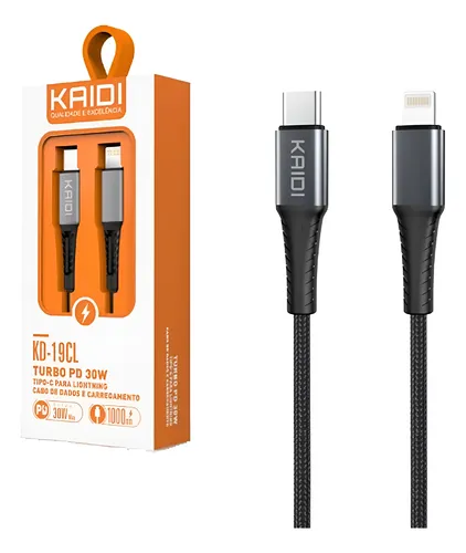 CABO UBS-C IPHONE KAIDI TURBO 3.4A