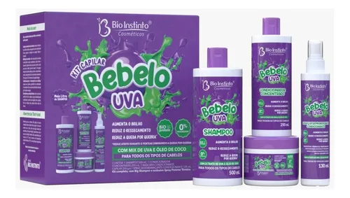 KIT CAPILAR BEBELO UVA BIO INSTINTO 4 ITENS