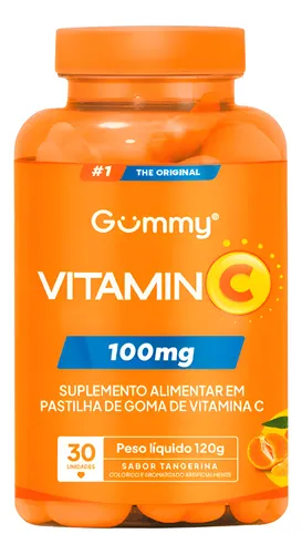 VITAMINA C 100MG C/ 30 GOMAS SABOR TANGERINA GUMMY