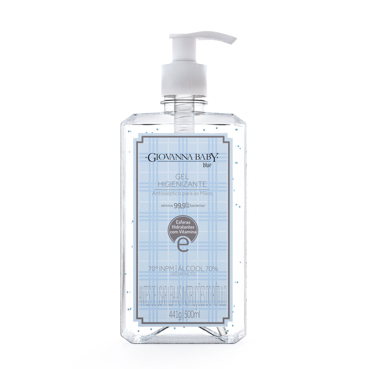 ÁLCOOL EM GEL 70% 500ML GIOVANNA BABY BLUE PUMP