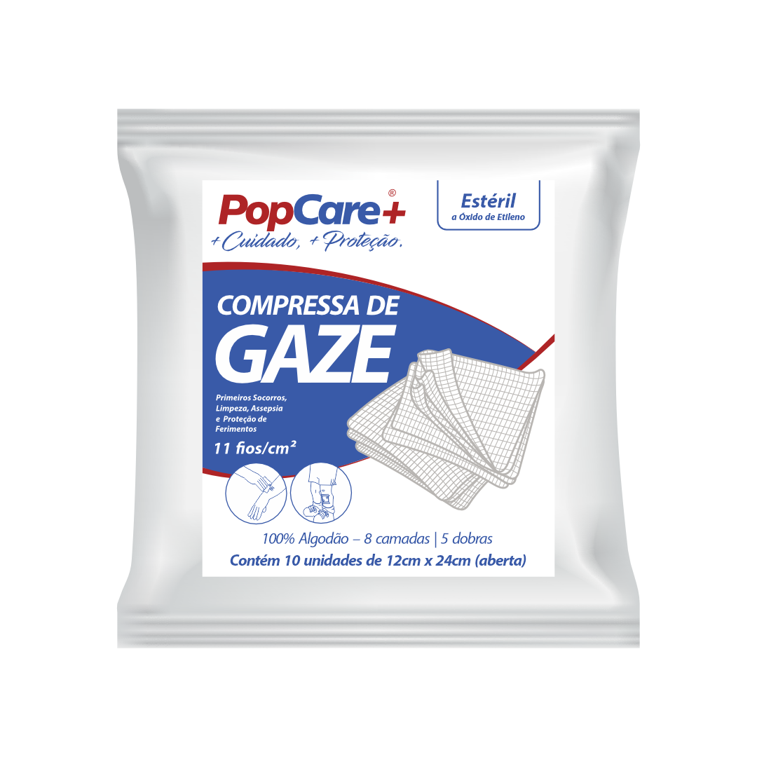 COMPRESSA GAZE SANFARMA 11 FIO C/10 ESTERIL POPCARE