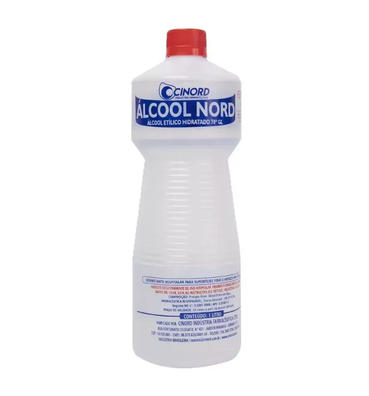ÁLCOOL ETÍLICO HIDRATADO 70° CINORD 1 LITRO