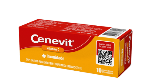 CENEVIT VITAMINA C + IMUNIDADE C/ 10 COMPR. EFERVESCENTES LARANJA