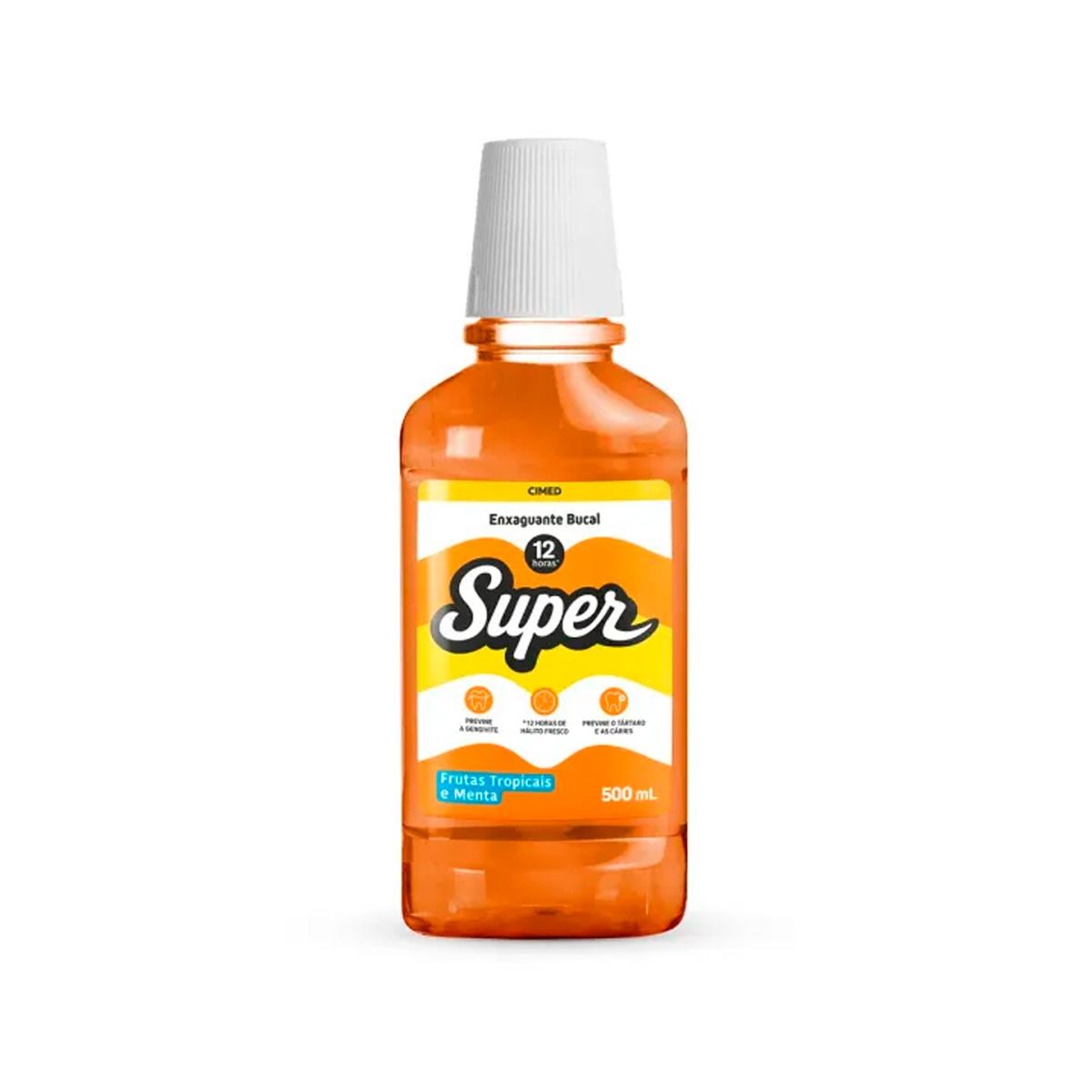 ENXAGUANTE BUCAL SUPER FRUTAS TROPICAIS E MENTA 500ML CIMED