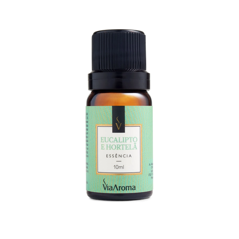 ESSÊNCIA VIA AROMA 10ML EUCALIPTO E HORTELÃ