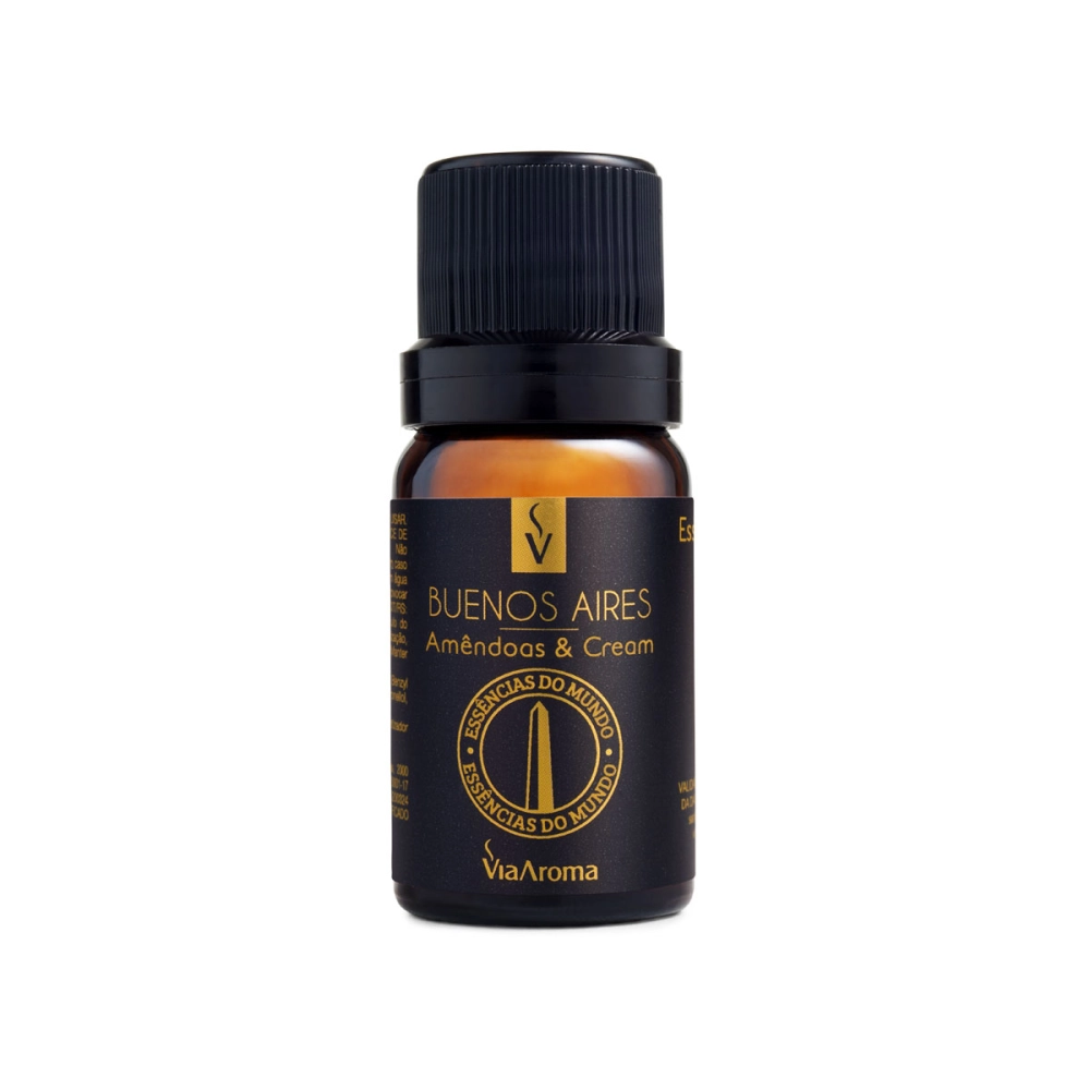 ESSÊNCIA VIA AROMA 10ML BUENOS AIRES AMÊNDOAS E CREAM