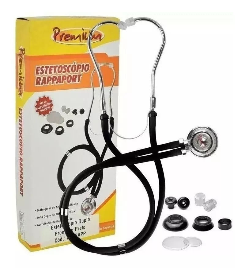 ESTETOSCÓPIO PREMIUM RAPPAPORT PRETO