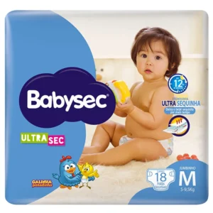 FRALDA BABYSEC GALINHA PINTADINHA JUMBINHO M C/ 18 UNID