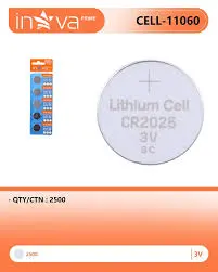 BATERIA DE LÍTIO 3C INOVA CR2025 UNID.