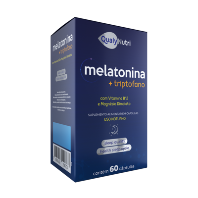 MELATONINA + TRIPTOFANO 500MG 60 CAP. QUALY NUTRI