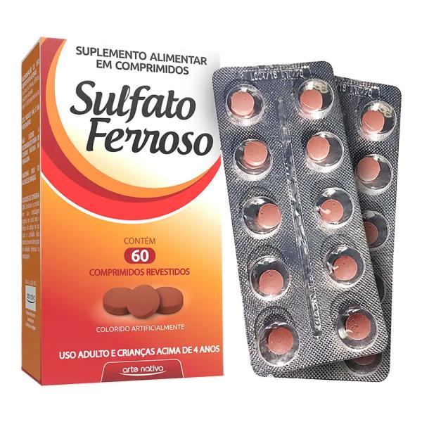 SUPL. SULFATO FERROSO 60 COMPR. ARTE NATIVA